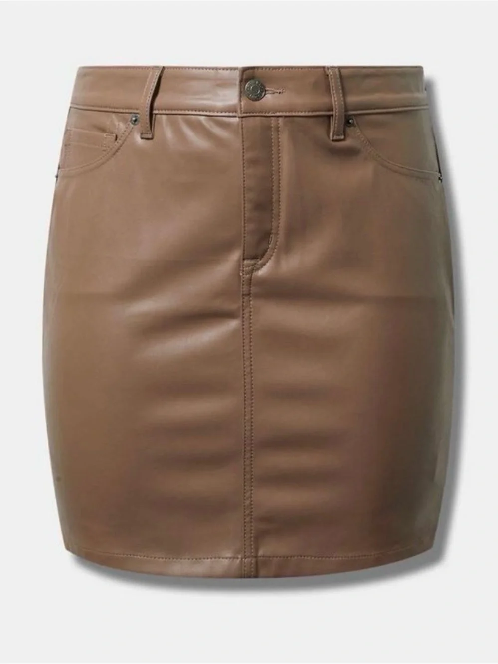 Torrid Faux Leather Mini Skirt - Brown - Size 12 - NWT!